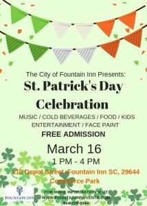 St Patrick's Day Celebration @ Commerce Park | Fountain Inn | South Carolina | United States